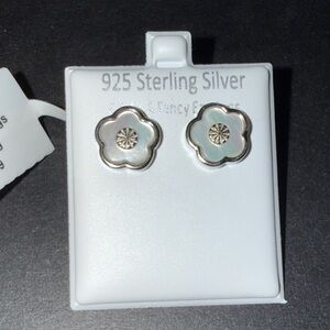 Sterling Silver Floral Stud Earrings